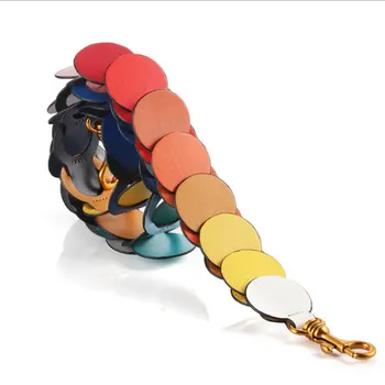 

2019 Women Rainbow Strap You Microfiber Bag Parts Accessories Lady Colorful Shoulder Strap Belts Replacement Handbag large strap