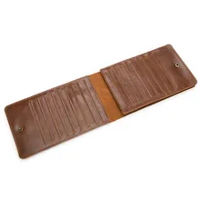 Мужской кредитный держатель для карт, мужской кошелек, Crazy Horse, натуральная кожа, Винтажный чехол для ID, слот, органайзер, мужской кошелек, тонкий, бизнес, для путешествий