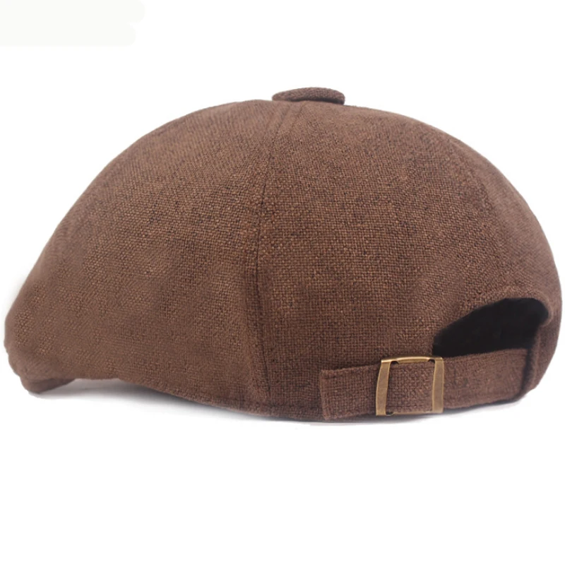 HT2556 береты дышащая хлопковая льняная весенне-летняя кепка s для мужчин винтажная плоская кепка плюща шляпа художника Ретро берет