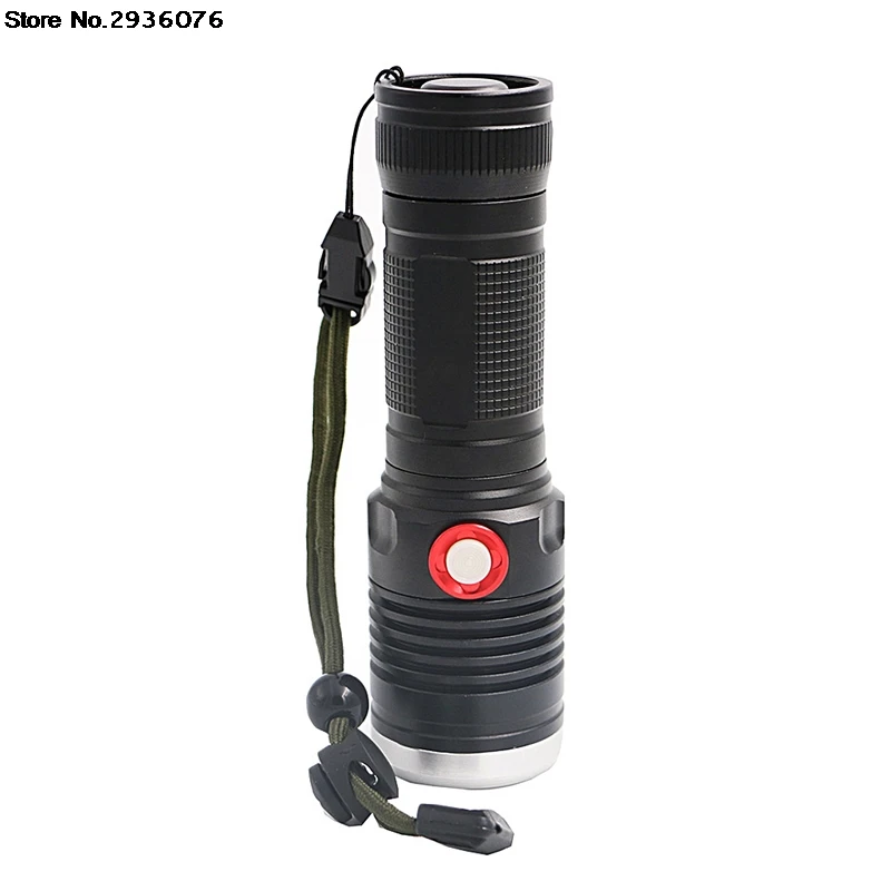 3 Modes USB Rechargeable Flashlights T6 LED 26650 Zoom Torch Flashlight Camping Lamp Aluminumin
