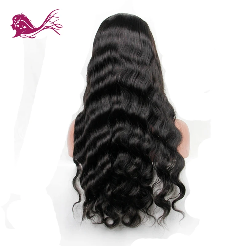 EAYON волосы без клея полностью кружевные человеческие волосы парики Remy объемная волна для черных женщин с детскими волосами 130% плотность бразильские
