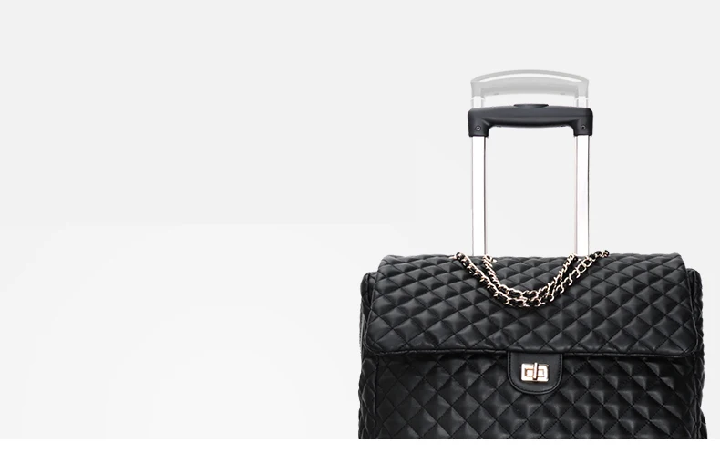 CALUDAN 1" 20" дюймовый Женский кожаный чемодан Спиннер бизнес-кабина багаж для девочек