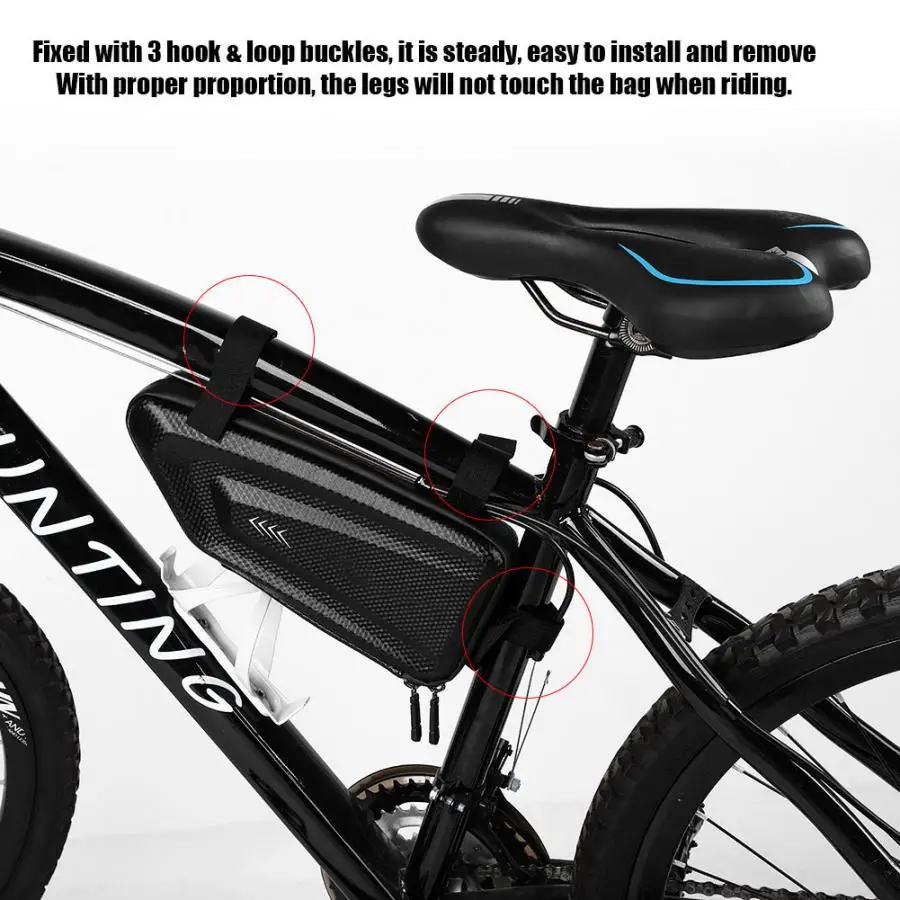 Discount Bicycle Front Tube Frame Waterproof EVA  Mountain Road Bike Triangle Saddle Bag Bicycle Case Bike Pannier Bag Cycling Equipment 4