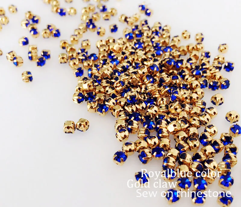 Стекло royalblue для шитья страз золотого цвета аксессуары самостоятельной