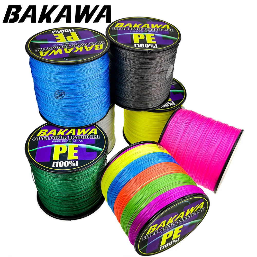 

BAKAWA Braided Fishing Line 300M 8 strands Japan Multicolour carp Fishing cord Weave PE Multifilamento Superior Extreme Strong