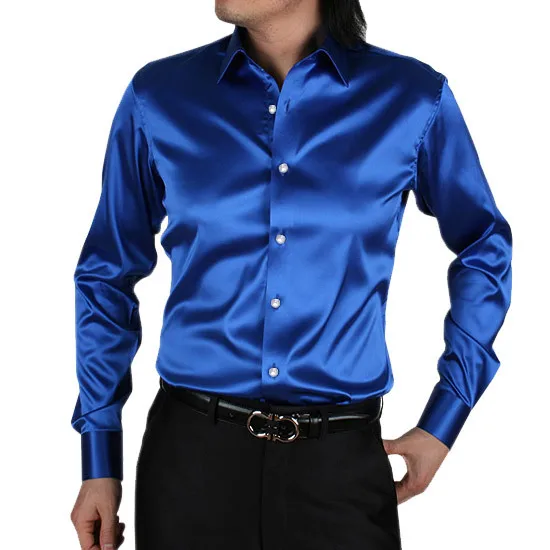 mens royal blue dress shirt