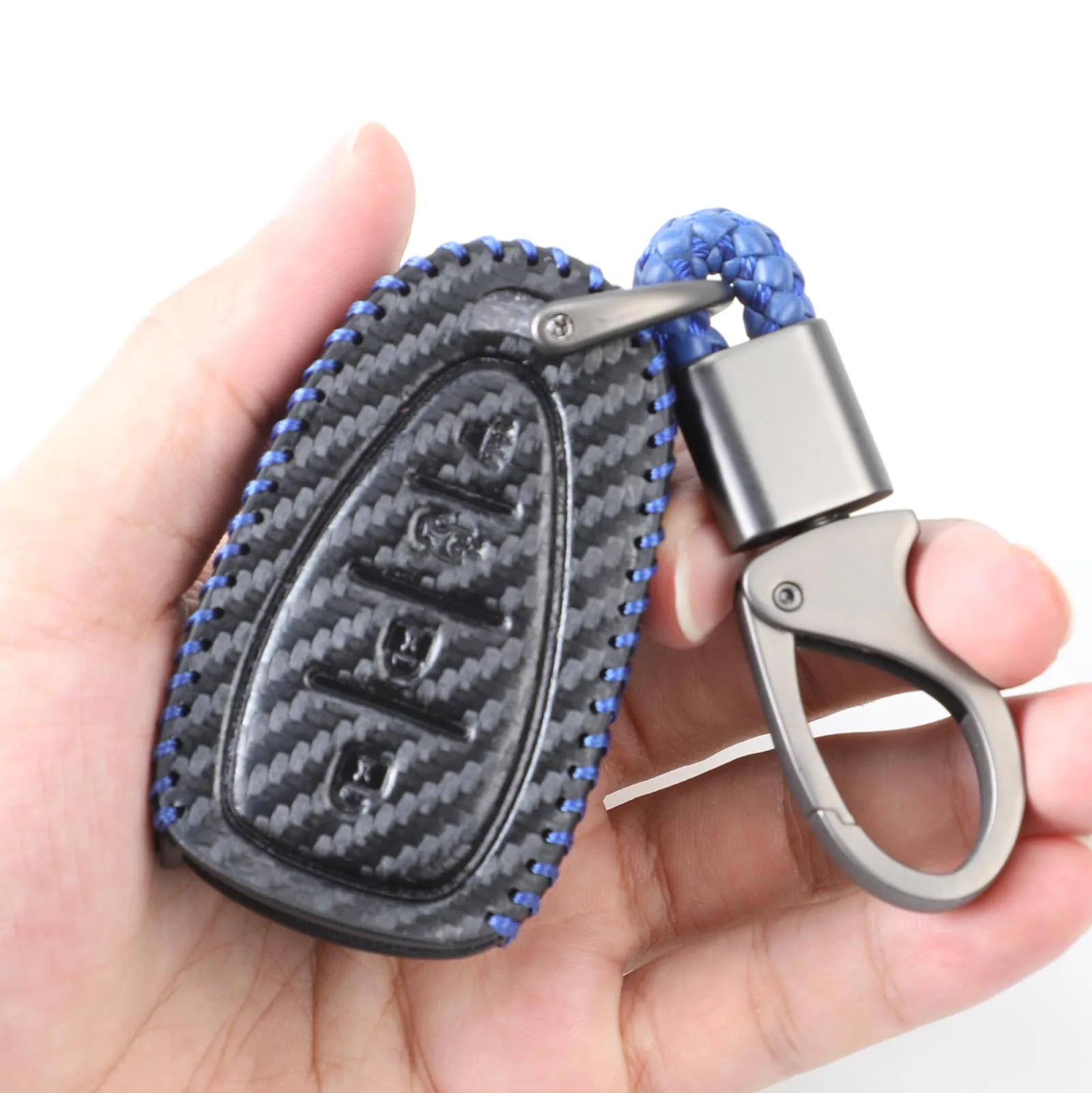 

for Chevrolet Cruze Spark Sonic Camaro Volt Bolt Trax Malibu Car Styling Accessories For Carbon Leather Car Key Case Cover