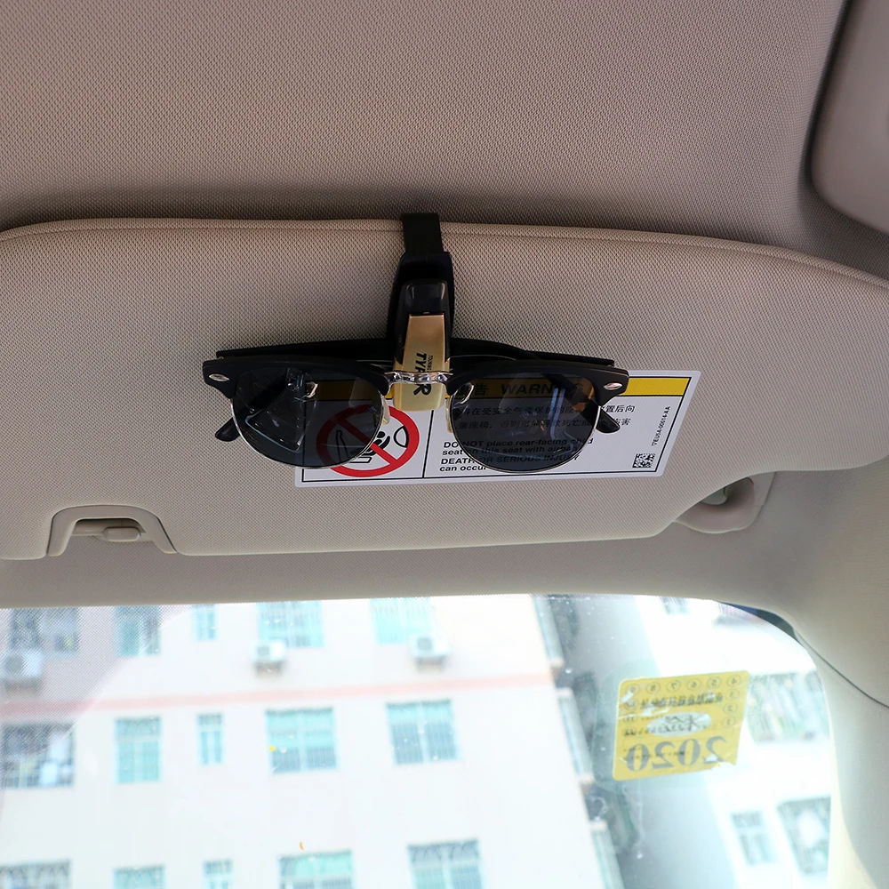 Автомобильный зажим для очков ABS автомобильный Автомобильный солнцезащитный козырек Солнцезащитные очки держатель для очков держатель для карт касса Ручка Зажим автомобильные аксессуары