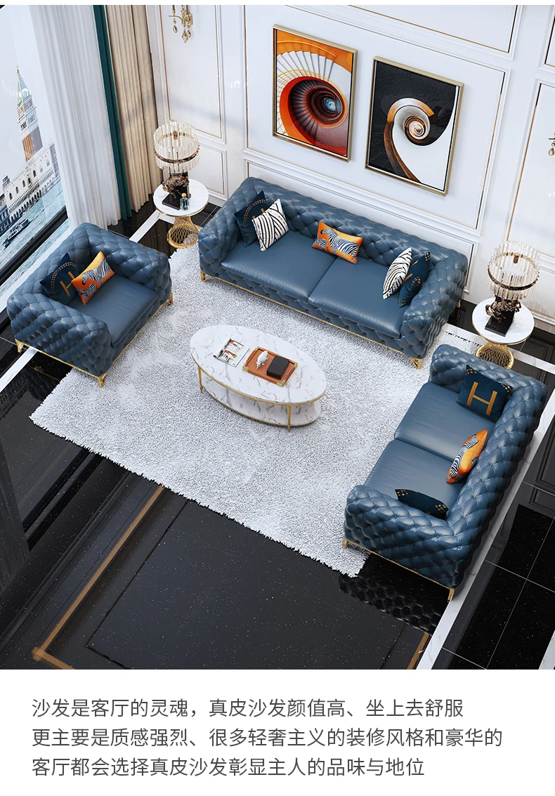 Easylive диван из натуральной кожи секционный домашний светильник для гостиной мебели роскошный стиль