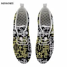 INSTANTARTS Быстросохнущие кроссовки для Для мужчин кроссворд принт болотная обувь дышащие шлепанцы лето на шнуровке пляжные Тапочки