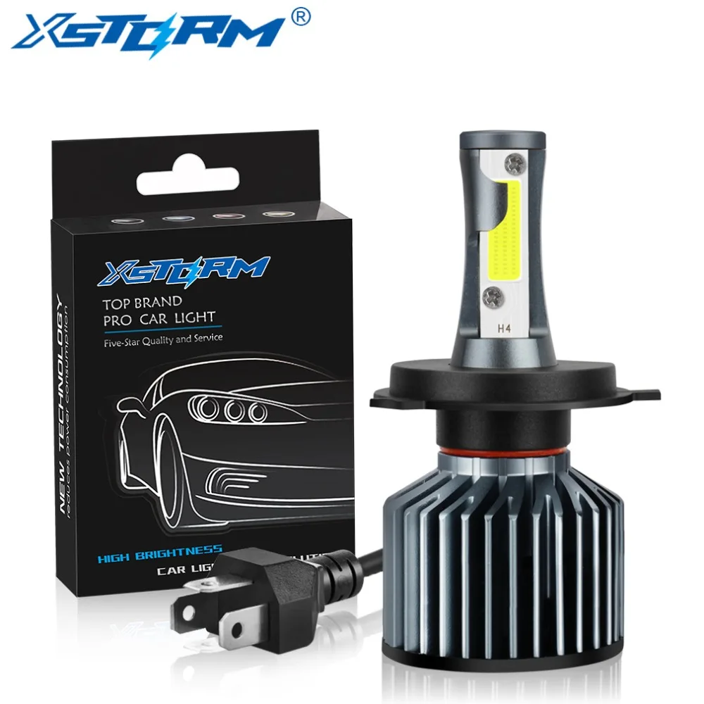 H4 Motorcycle Headlight Led Bulb 35W 4000LM Hi Lo 6000K White Driving Lights Motorbike Moto Bike