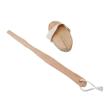 

Bath Body Brush Wild Boar Hair Brush Exfoliating Body Massager Long Wooden Handle Dry Brush Home Accessories