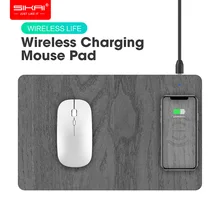 Настольный коврик для мыши 10 Вт быстрая Беспроводная зарядка 2 в 1 usb Qi коврик для мыши зарядное устройство из искусственной кожи для iphone X samsung Xiaomi huawei SIKAI
