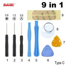 9 в 1 Набор инструментов для открытия инструмент для ремонта инструмента с Pentalobe фигурная отвертка для Apple iPhone 4 5 6G s plus 2000 компл./лот