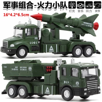 

16cm Military Trucks or booms Wheel Car Model with light and sound for children