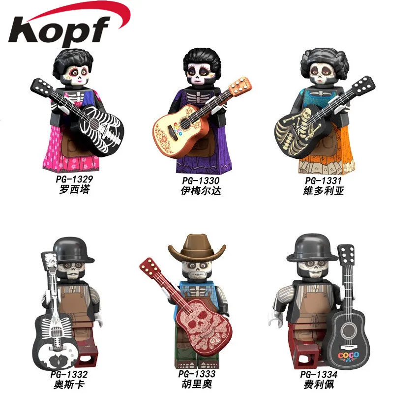 

PG8138 Single Sale Collection Coco Movie Figures The Day Of The Dead Rosita Imelda Model Building Blocks For Children Gift Toys