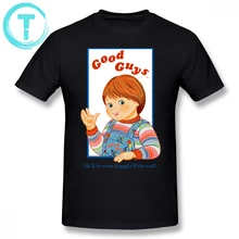 Chucky T Shirt Child S Play Good Guys Chucky T-Shirt Short Sleeve Mens Tee Shirt Oversized Streetwear Printed 100 Cotton Tshirt майка борцовка print bar good guys