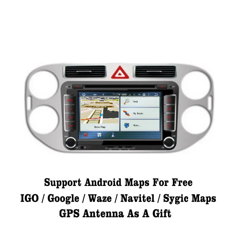 Perfect Liislee Android 7.1 2G RAM For Volkswagen VW Tiguan Car Radio Audio Video Multimedia DVD Player WIFI DVR GPS Navi Navigation 3