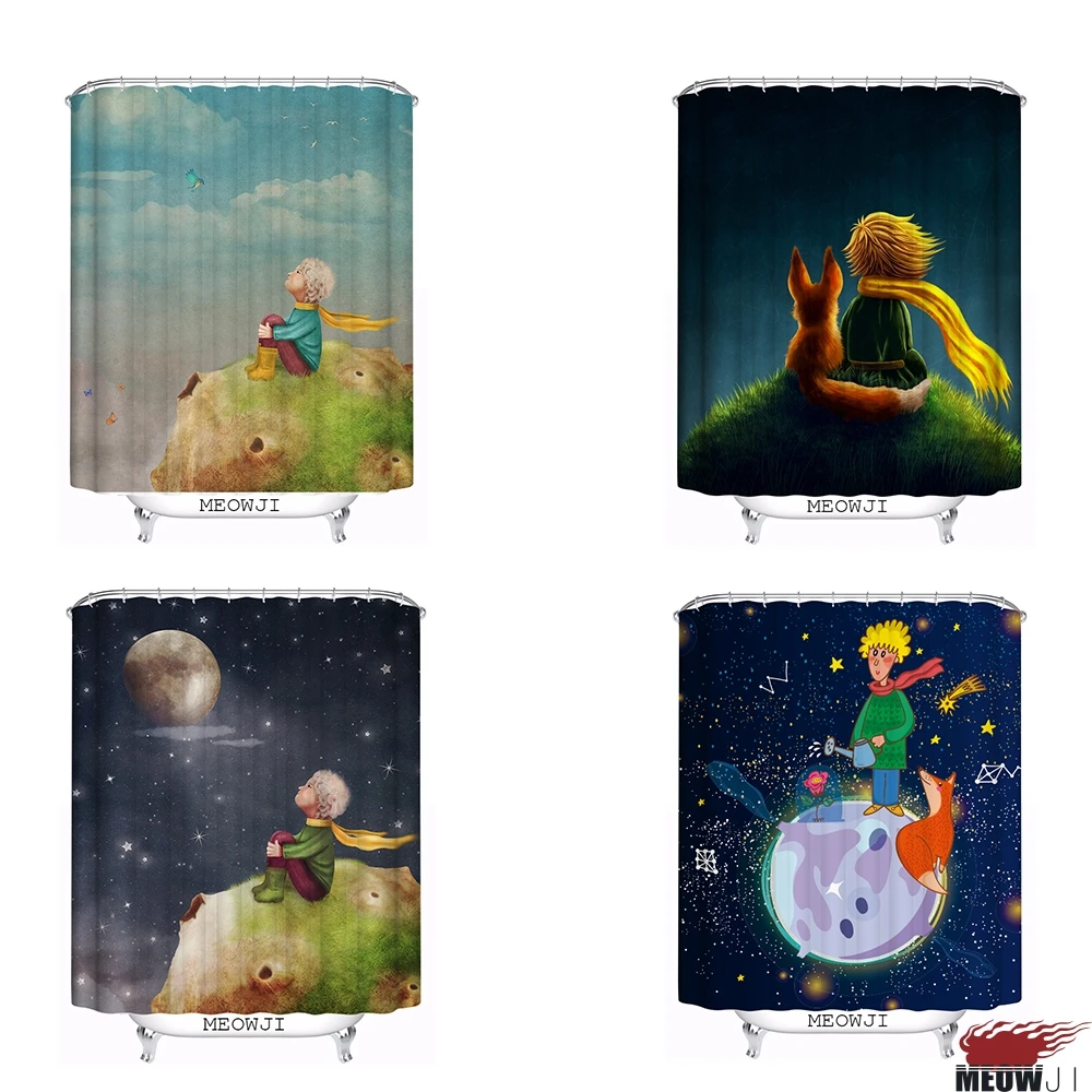 

The Little Prince Beautiful Fairy Tale custom Shower Curtain Bathroom decor various sizes Free Shipping