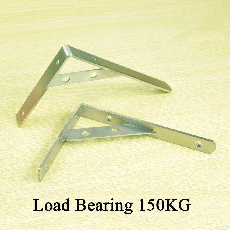 High Quality 2PCS Thicker Stainless Steel Shelf Brackets Wall Mount