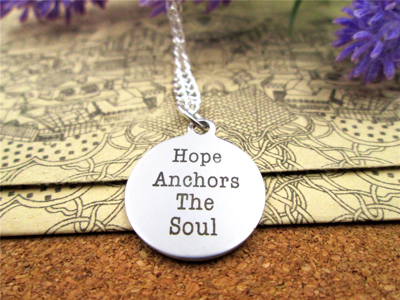 3 шт./лот модное ожерелье из нержавеющей стали &quothope anchors the soul&quot кулон ювелирные