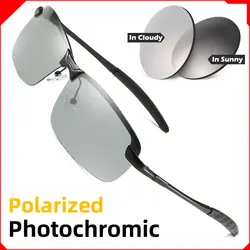 2019 новые фотохромные поляризованные солнцезащитные очки мужские анти-УФ очки для водителей мужские для вождения рыбалки UV400