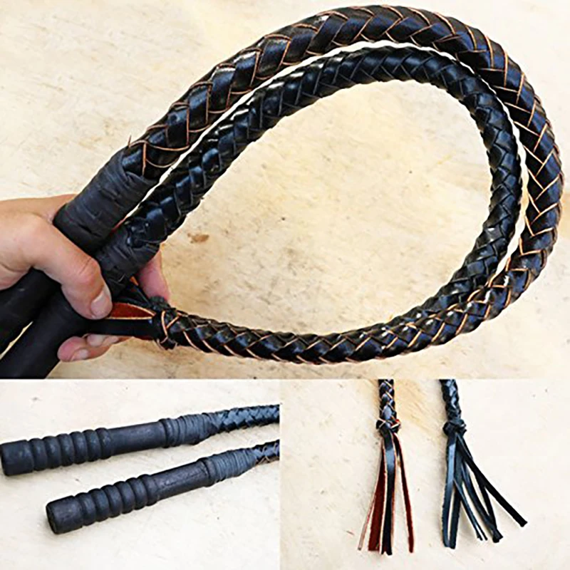 

70CM & 80CM Hand Made Braided Riding Whips For Horse Racing Cowhide Leather Equestrian Horse Whip Equestrian Equipment