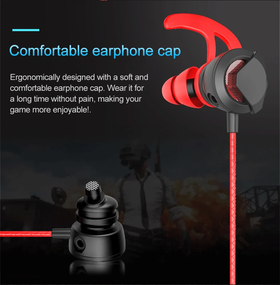 Wired Earphone With Micphone For Computer Mobile Phone Games Wired Headset Hifi Earphone In-ear Earphone Wired Gaming Headset   (5)