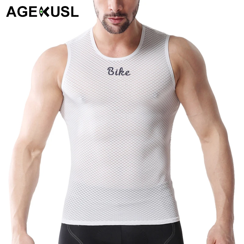 

AGEKUSL Sleeveless Cycling Base Layers MTB Road Bike Bicycle Undershirt Under Wear Moisture Wicking Breathable Quick Dry Light