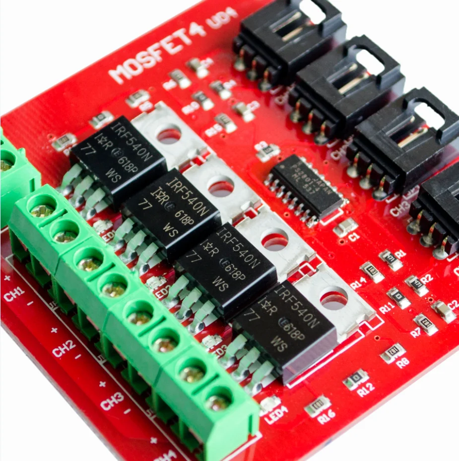 Четырехканальный 4 Route MOSFET Кнопка IRF540 V4.0+ MOSFET модуль переключателя для