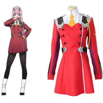 

DARLING in the FRANXX Cosplay Zero Two ICHIGO Anime Cosplay Costume 02 Zero Two red Women Costume uniform/headdress Full Sets