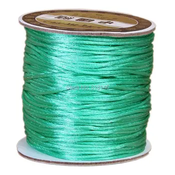 

80M/Roll 1.5MM Braided Emerald Nylon Chinese Knot Cord Macrame Kntting String Thread for Handcraft Handmade Shamballa Jewelery