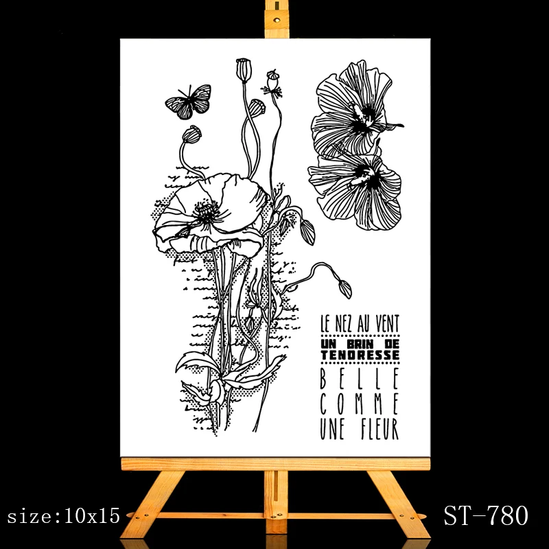 

ZhuoAng Sad lotus Clear Stamps/Card Making Holiday decorations For scrapbooking Transparent stamps