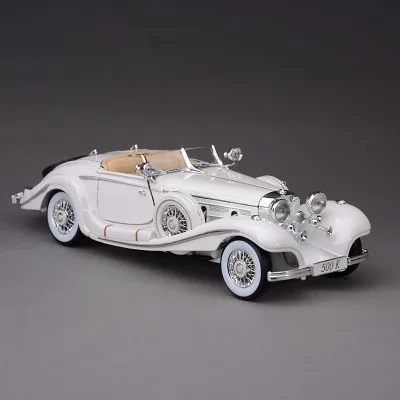 500k white Галоп 1:18 Benz 500 K 190SL восстановление древних способов Винтаж автомобиль моделирования сплава мебель для дисплей чем коробка - Цвет: 500k white