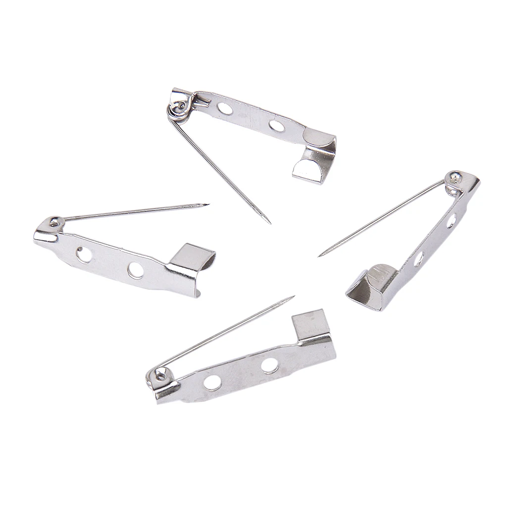 Brooch Back Safety Bar Pins For Brooch Pin Badge 25mm Pack Of 50PCS