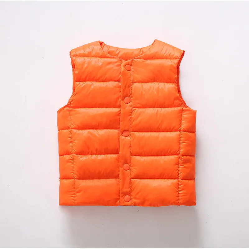 HH/Детский жилет; куртка без рукавов; детская одежда; жилеты для мальчиков; хлопковый жилет для маленьких девочек; сезон зима-осень; Верхняя одежда; куртка - Цвет: orange