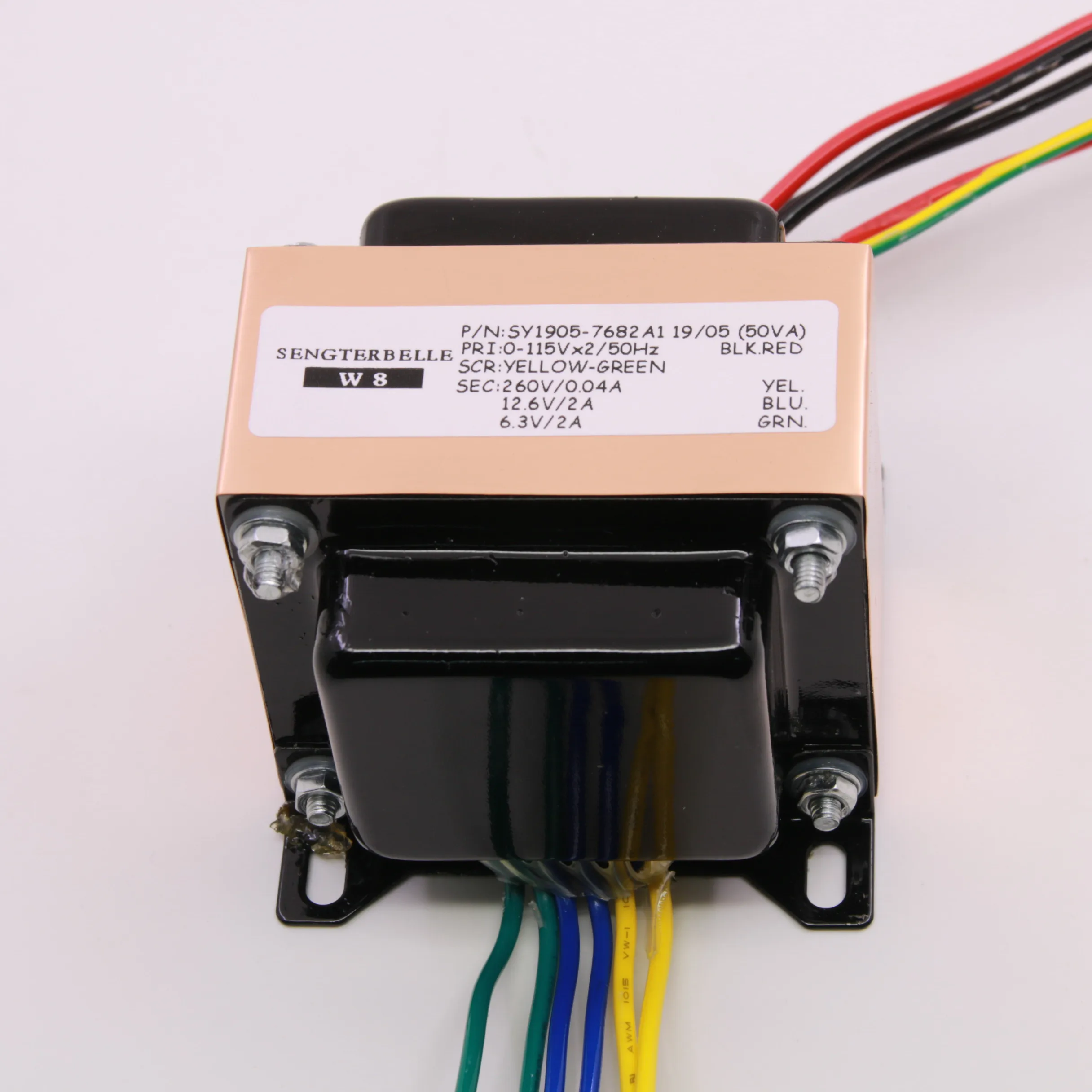 50VA(50W) 0 260V 0 12.6V 0 6.3V EI type Audio Power Transformer For