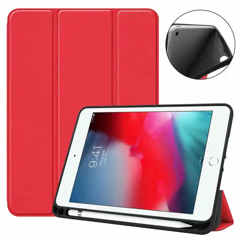 Cartoon Slim Case for iPad mini 5 2019 Pencil Cover Smart Auto Sleep Wake-Up Stand TPU For iPad mini 5 2019 Smart Pencil Cover (12)