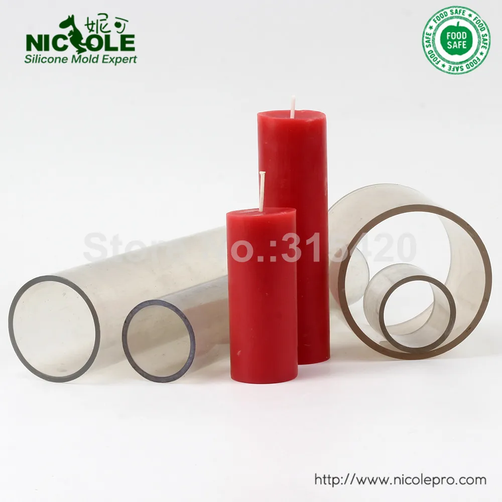 Cheap Price Handmade Plastic Premium PVC Cylinder Shaped Plastic Candle