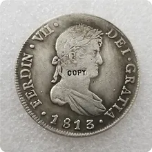 Español 1813 8 Reales copia monedas conmemorativas-monedas réplica Medallas de monedas coleccionables