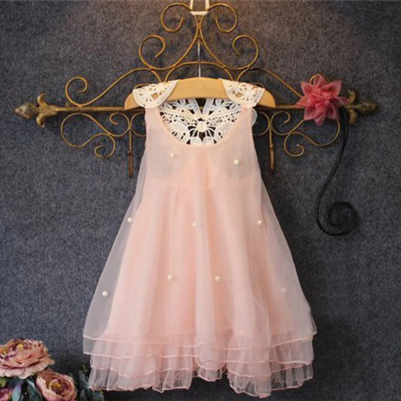 

Girls Summer Dresses Kids A Line Cotton Cute Clothes Children Toddler Tulle Casual Vintage Swing Sundress