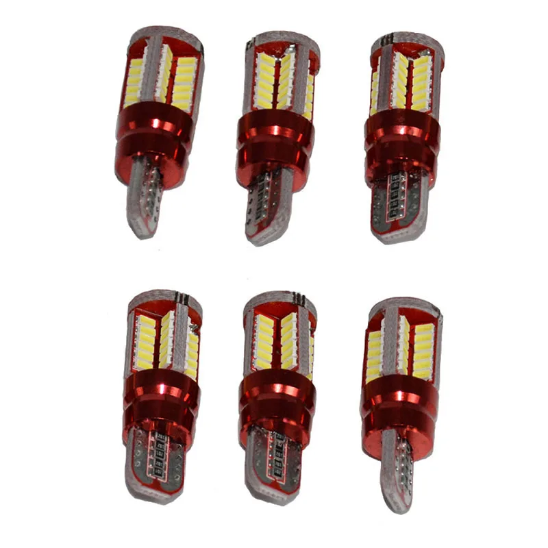 2 шт. T10 W5W Светодиодная лампа габаритного огня Sourc 57SMD 3014 Автомобильный свет 12 В