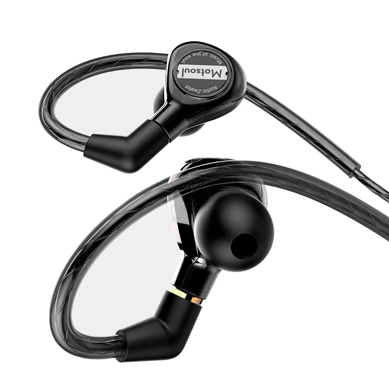 Motsoul X1 1BA + 1DD гибридные наушники в ухо HIFI сбалансированные арматура с
