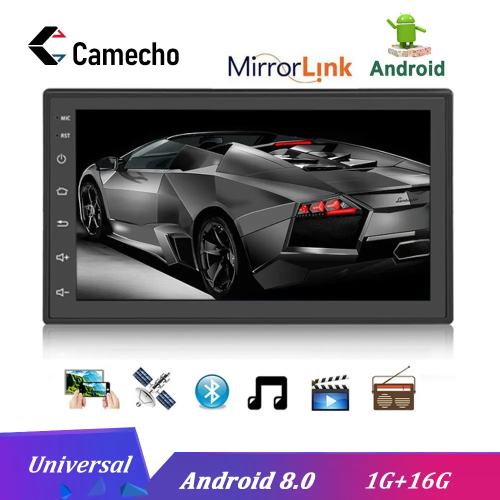 Camecho 2 Din 7'' Android GPS Navigation Autoradio Car Radios Multimedia Player Touch Screen Bluetooth FM WIFI Auto Audio Stereo