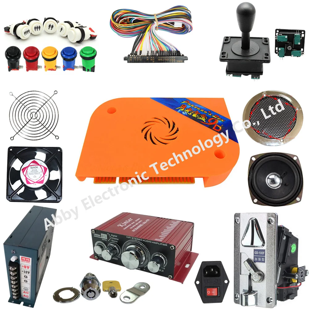 

Pandora box 9D Jamma board 2222 in 1 with zippy joystick push button DIY Arcade kit For coin operated game machine Pandora's 9D