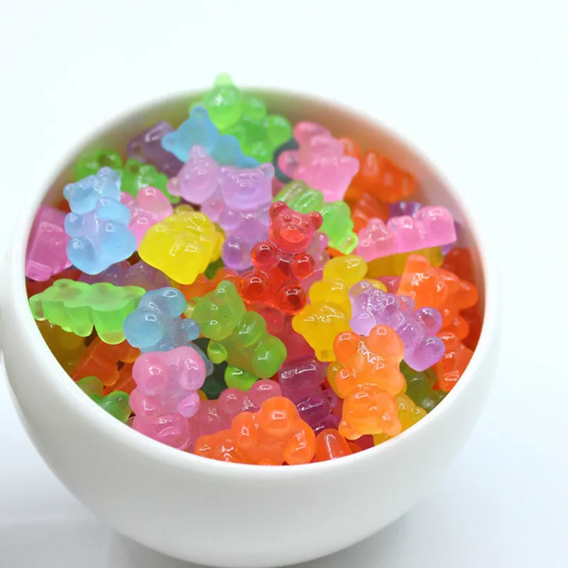 

10Pcs Simulated Bear Candy Polymer Slime Box Toy For Children Charms Modeling Clay DIY Kit Accessories Kids Plastic Gift
