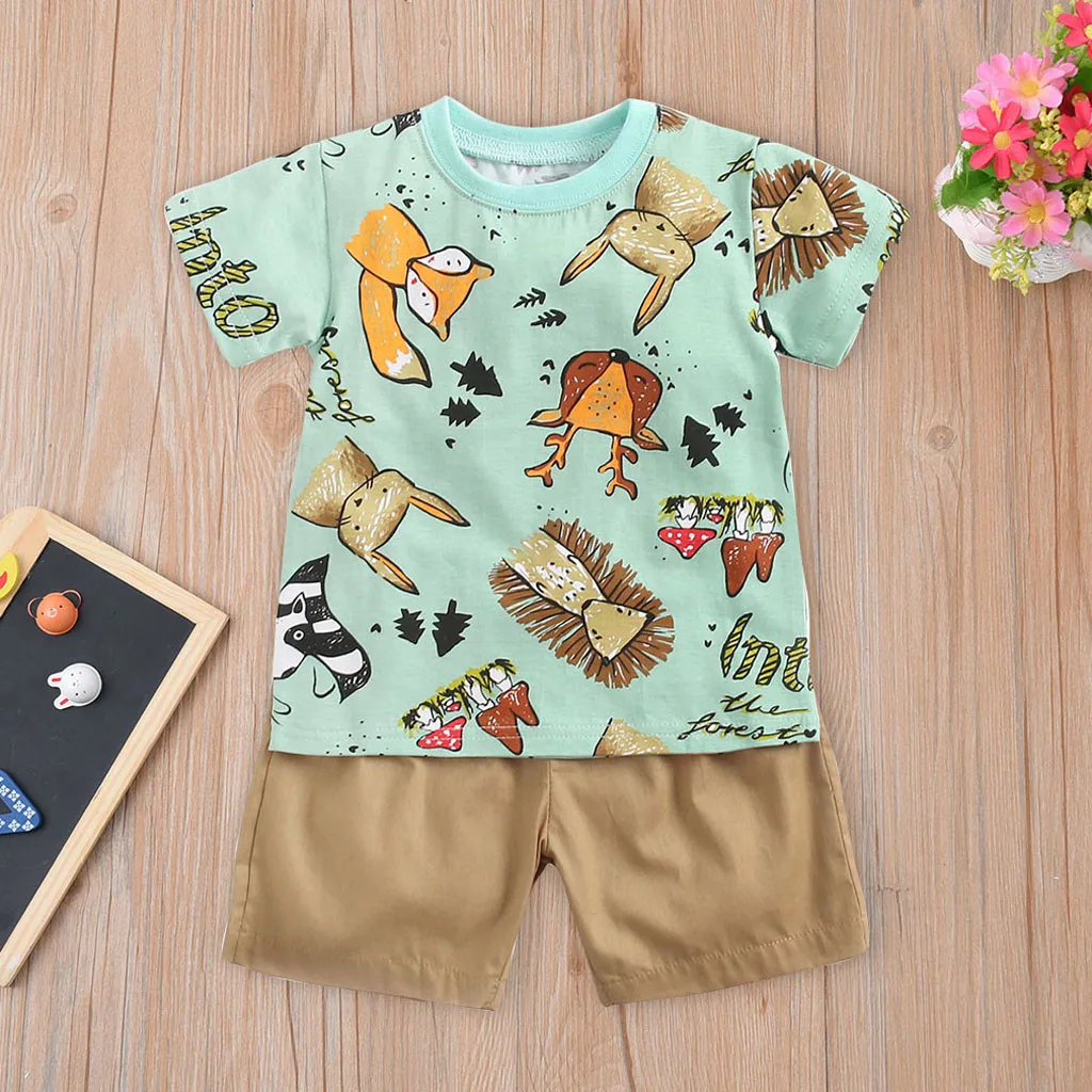 

KLV newborn baby girl and boy clothes 0 months to 3 years infant baby girls and boys clothes sets dot short sleeve tops#y35