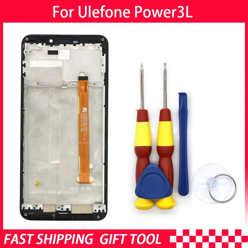 New original For Ulefone Power 3L Touch Screen +LCD Display Digitizer Assembly+ Frame Replacement Parts+Disassemble Tool | Мобильные