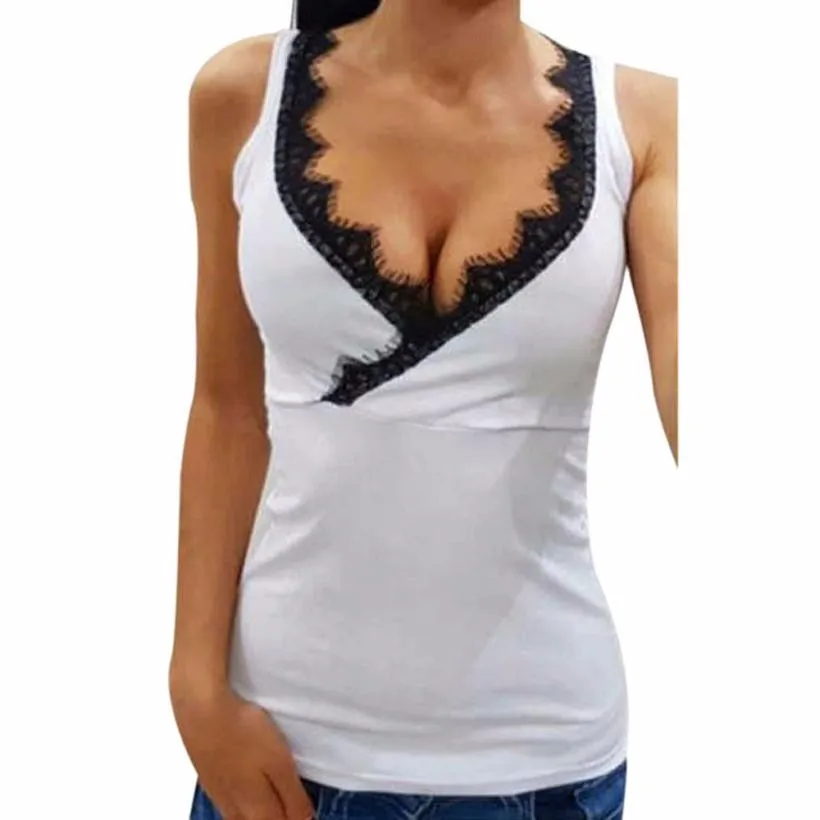 T-Shirts-Women-Casual-Sleeveless-Lace-Tank-Shirt-Cami-t-shirt-Tees-Women-s-V-Neck2
