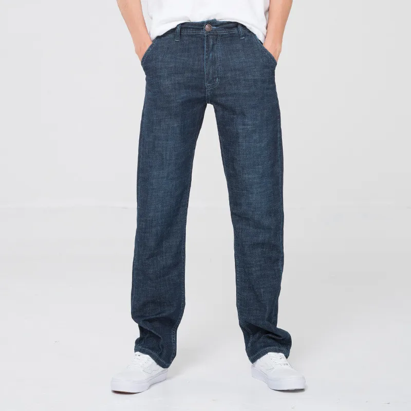 Summer Fashion Straight Jeans Men's Straight Baggy jeans Loose Plus Size 38 40 Casual Trousers 